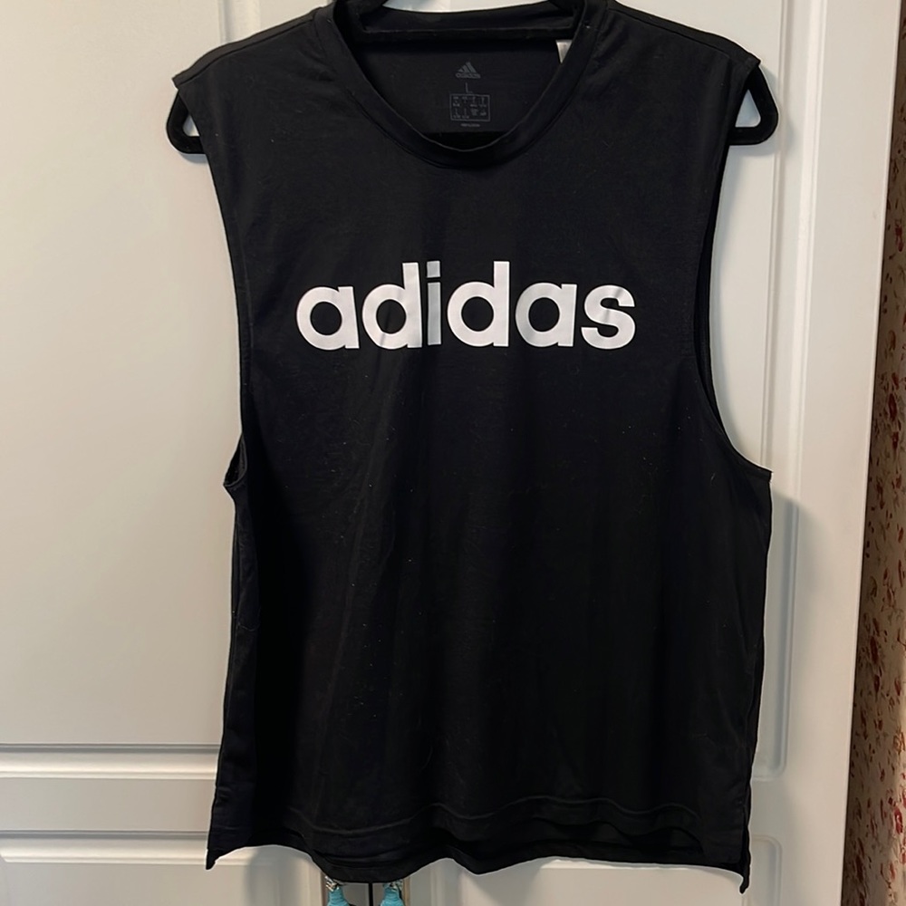 Adidas tank size large black